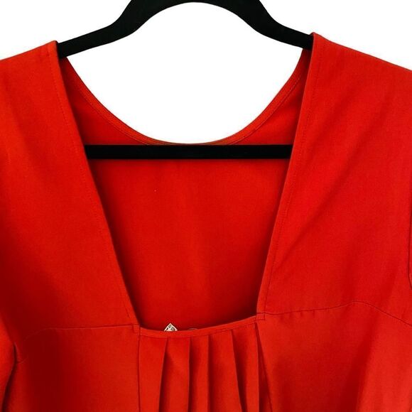 EUC Unique21 Red Top with Pleased Drop Back - Picture 4 of 8